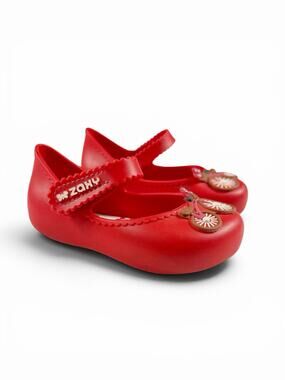 Zaxy Tour Mary Jane Bicycle Red Jelly Shoes Size 7 Toddler (EU 22)